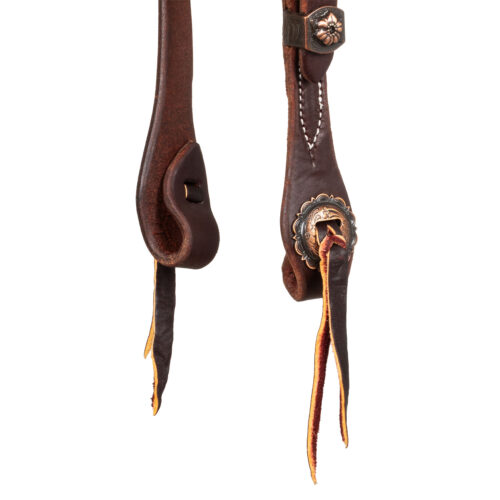 3/4" SLIP EAR W/ANT COPPER BUCKLE AND CONCHOS – Bild 5