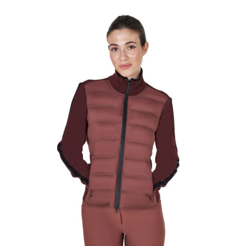 WOMEN'S FULL ZIP HYBRID NYLON+ KNIT JACKET - Image 2