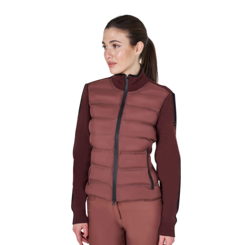 WOMEN'S FULL ZIP HYBRID NYLON+ KNIT JACKET - Image 5