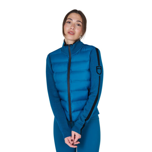 WOMEN'S FULL ZIP HYBRID NYLON+ KNIT JACKET - Image 6