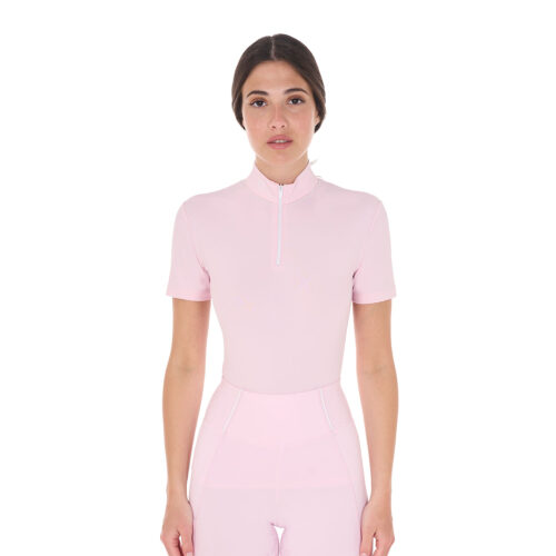 WOMEN'S PEARL TRAINING POLO SHIRT SS ZIP - immagine 2
