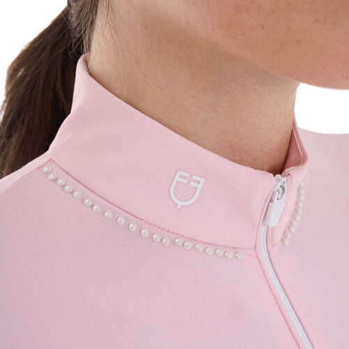WOMEN'S PEARL TRAINING POLO SHIRT SS ZIP - immagine 4