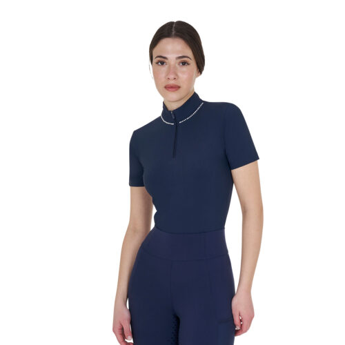 WOMEN'S PEARL TRAINING POLO SHIRT SS ZIP - immagine 6