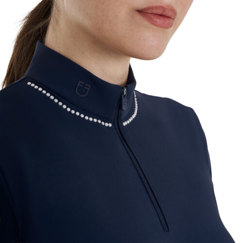 WOMEN'S PEARL TRAINING POLO SHIRT SS ZIP - immagine 8