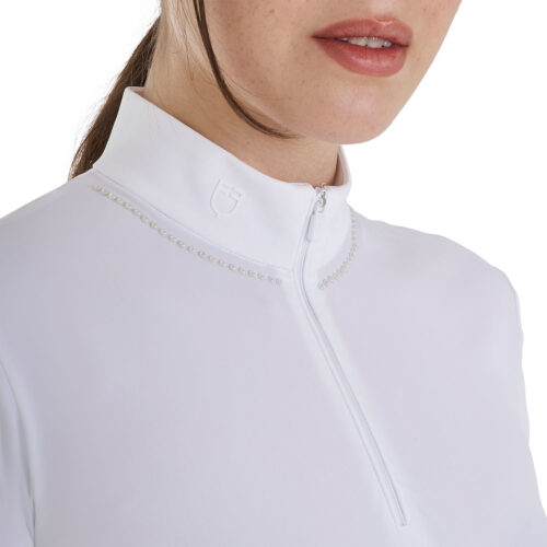 WOMEN'S PEARL TRAINING POLO SHIRT SS ZIP - immagine 16